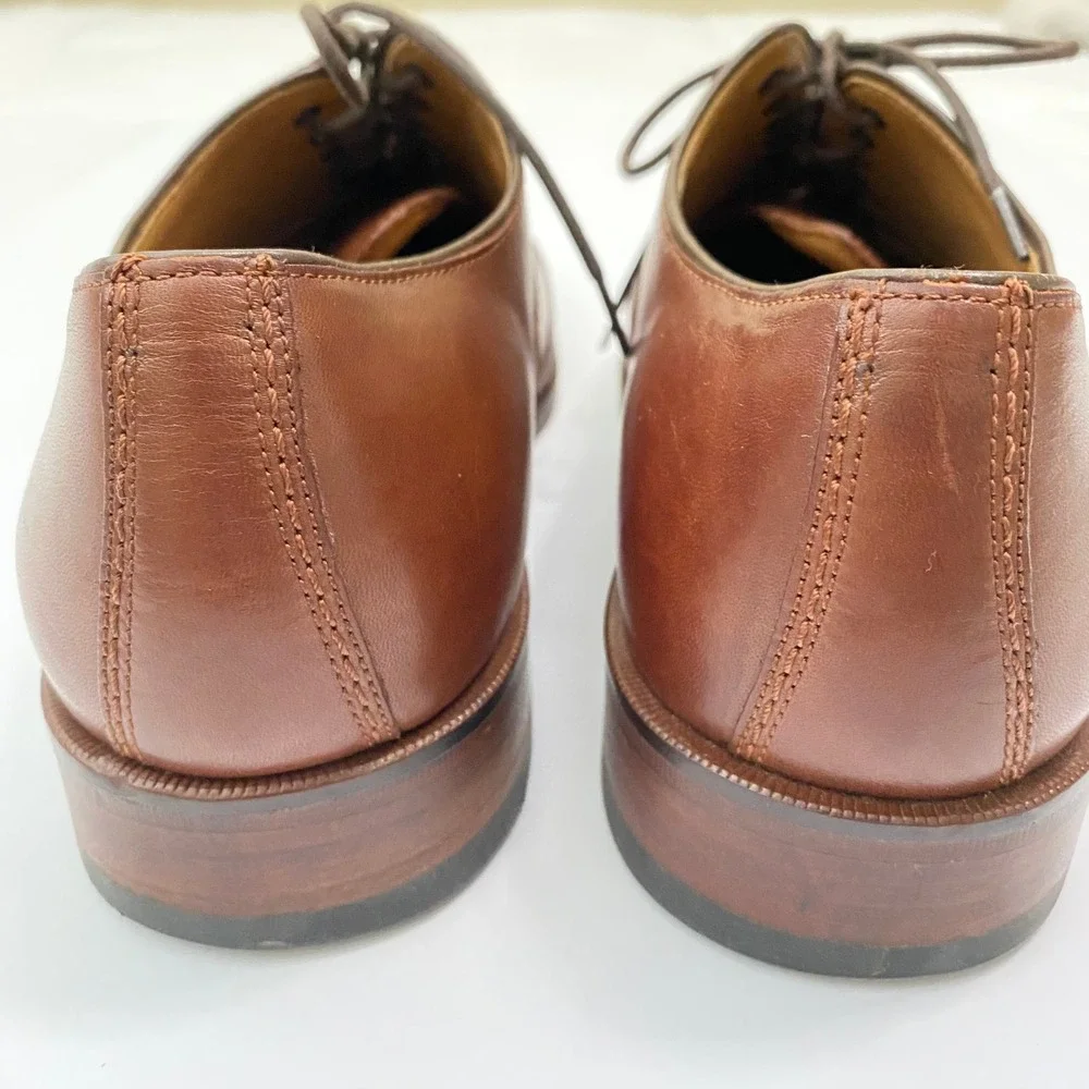 Johnston & Murphy Old Money Park Avenue Oxford Men 8 Brown Cap Toe Dress Shoe